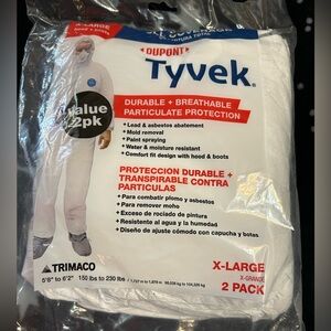 DuPont Tyvek Personal Protective Equipment Size XL 2 Pack NWT